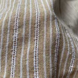 Cotton Flax stripe midi skirt